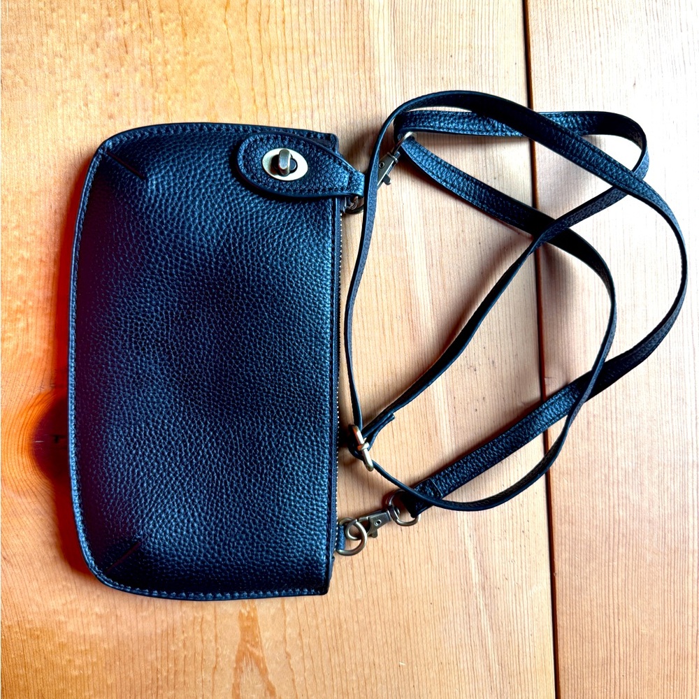 Black Leather Crossbody Bag
